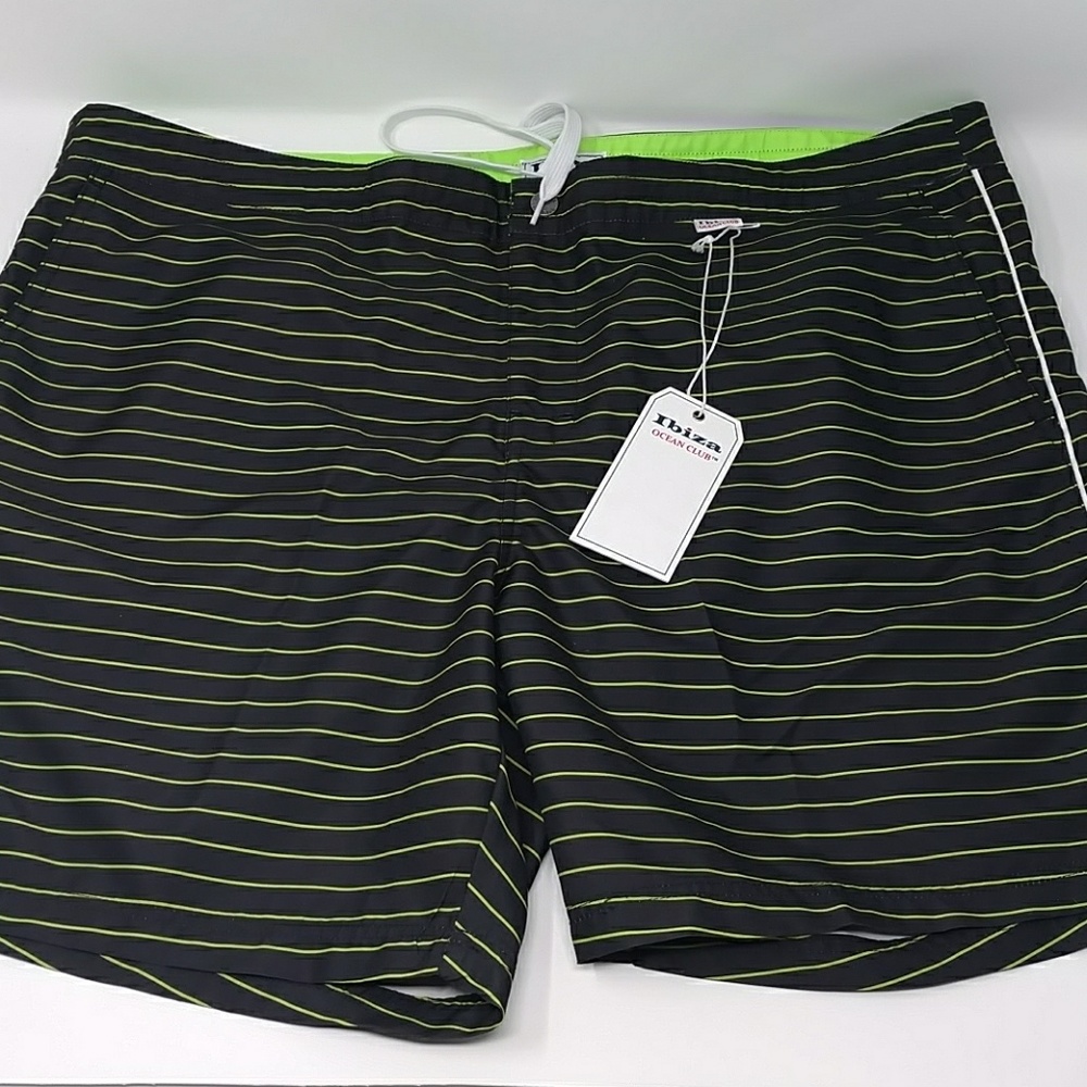 Ibiza Ocean Club Mens Horizontal Stripe Swim Trunk